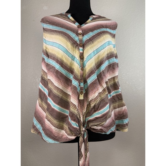 Ariat Tank Womens Size Extra Large Sleeveless Tank Top With Tie in Front - Picture 5 of 9